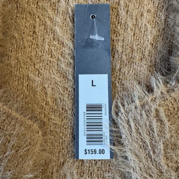 The Limited Mohair Fuzzy Long Cardigan Sweater Tan Camel Womens Sz L NWT - Picture 3 of 5